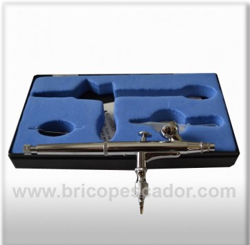 Aerógrafo doble acción gravedad. 0.2mm detalle. 