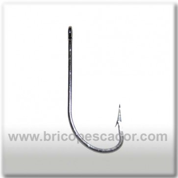 Anzuelo mustad 4/0 plata recto