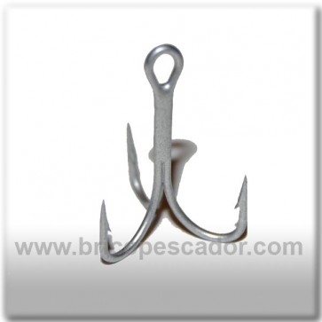 Anzuelo triple #4 VMC plata.