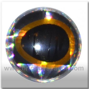 Ojos 3d asimétrico plata-oro 9 mm