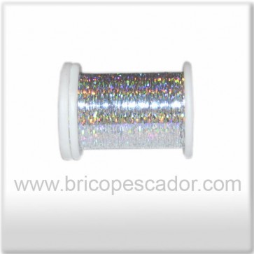 Hilo holográfico bobina plata
