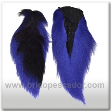 bucktail completo teñido azul purpura