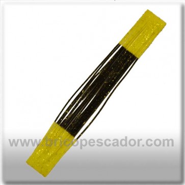 Faldillín vinilo 20 fibras negro, amarillo y brillo (5unid.)