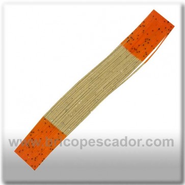 Faldillín vinilo 20 fibras blanco, naranja y brillo (5unid.)