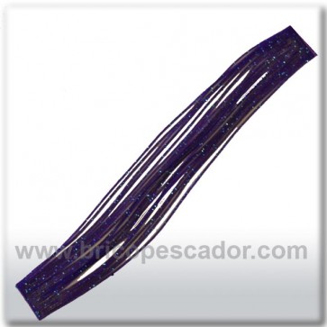 Faldillín vinilo 20 fibras morado brillos azules (5 unid.)