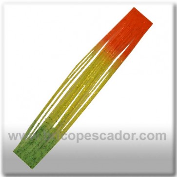 Faldillín vinilo 20 fibras amarillo, naranja y verde (5unid.)
