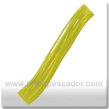Faldillín vinilo 20 fibras amarillo y brillo dorado (5unid.)