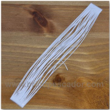 Faldillín vinilo 20 fibras blanco brillos (5 unid.)