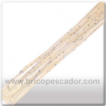 Faldillín vinilo 20 fibras nacar y puntos negros (5 unid)