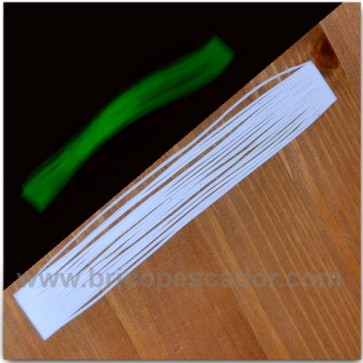 Faldillín vinilo 20 fibras blanco luminiscente (5unid.)