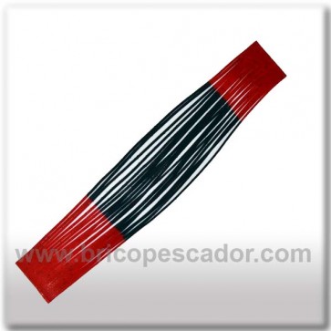 Faldillín vinilo 20 fibras negro, rojo y brillo rojo (5unid.)