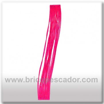 Faldillín vinilo 20 fibras rosa y brillo azul (5 unid.)