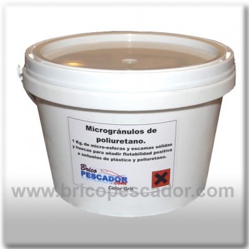 Microesferas y escamas solidas para aumentar flotabilidad