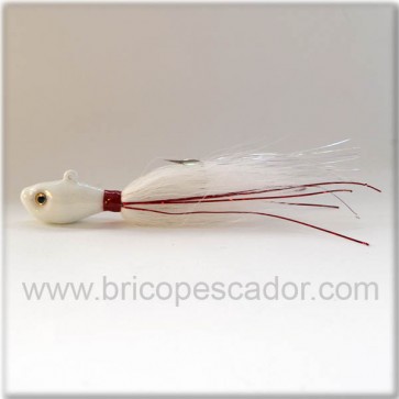 señuelo artesanal Bucktail cabeza minnow de Lethal Lures 42gr.
