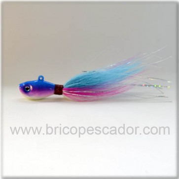 señuelo artesanal Bucktail cabeza minnow de Lethal Lures 42gr.