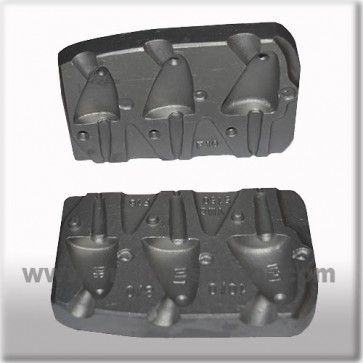 Molde de Aluminio cabeza de pez 80, 110 y 150 gramos.