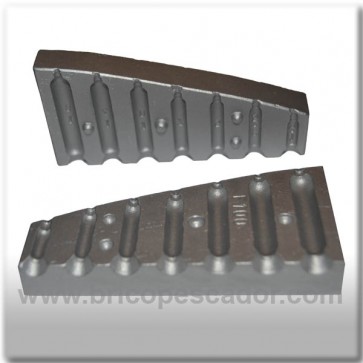 Molde de aluminio para plomadas drop shot - finesse