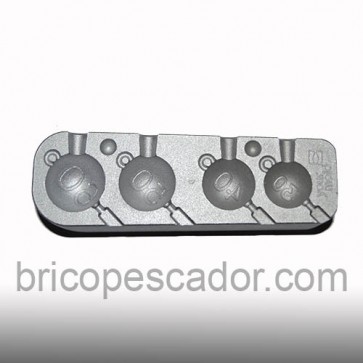 Molde de aluminio grapa/quitavueltas de 30 a 60gr.