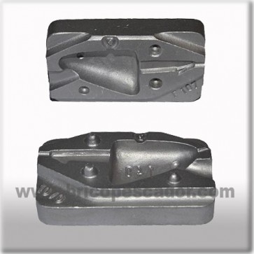 Molde de Aluminio cabeza de pez 140 gramos.