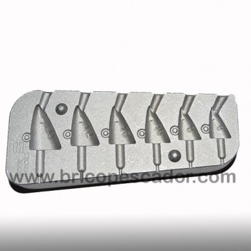 Molde de aluminio cabeza de pez de 6 a 20 gramos