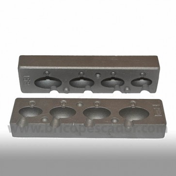 Molde de Aluminio plomadas football con anilla