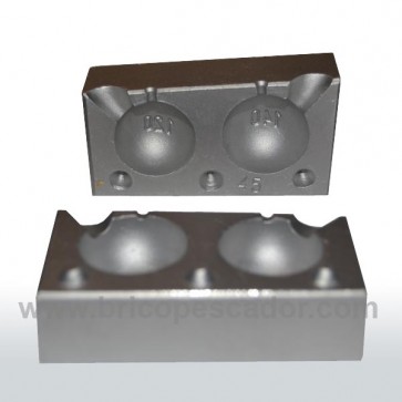 Molde plomada esférica quitavueltas 120 y 140 gr.