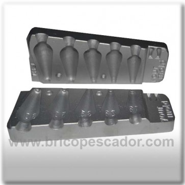Molde plomada lágrima 18 - 60 gr. quitavueltas.