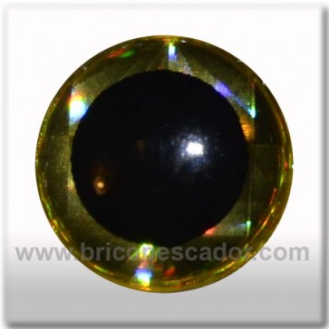 ojo 3d holografico oro 7mm