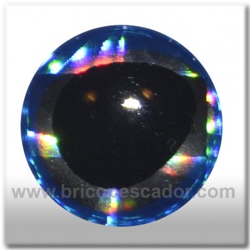 Ojos 3d asimétricos azules 6 mm.