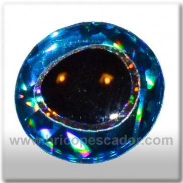 Ojos 3d holográficos asimétricos azules 10 mm (50 uds)
