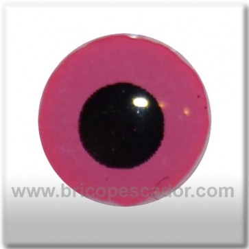 Ojos 3d rosa, 5 mm. pupila negra