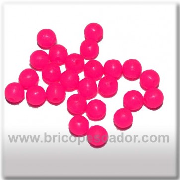 perlas perforadas rosas 5mm