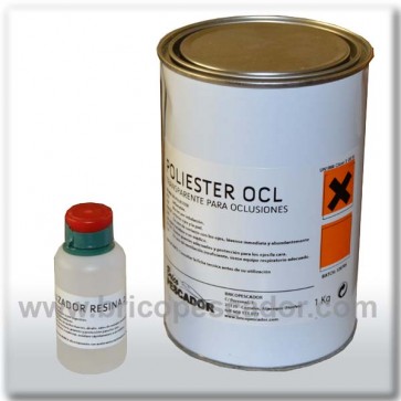 Resina transparente OCL. 1kg. incluye catalizador. 