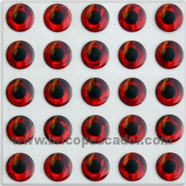 Ojos 3d rojos 4 mm.