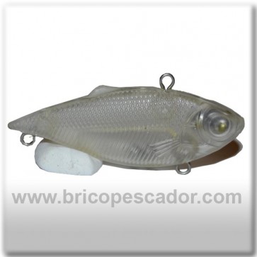 señuelo sin pintar cranckbait sin babero medias aguas 6,2cm