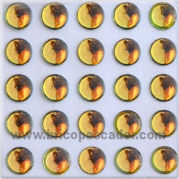 Ojo 3d super iridiscente 6 mm.