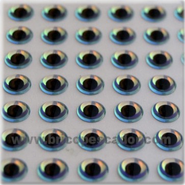 Ojos 3d super perlados 5 mm.