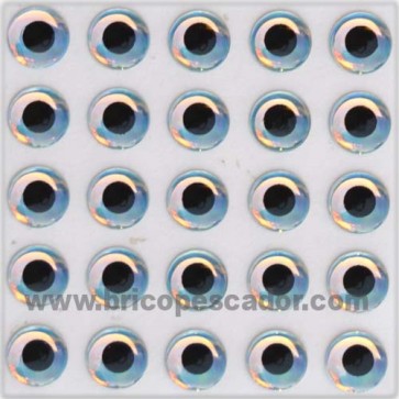 Ojo 3d super perlados 6 mm.