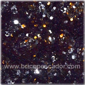 Glitter térmico Megalure negro. 1 mm