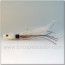 Señuelo artesanal Bullet bucktail 56 gr. blanco tiras rojas.