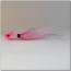 Señuelo artesanal Bullet bucktail 42 gr. rosa y blanco.