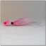 Señuelo artesanal Bullet bucktail 56 gr. rosa y blanco.