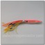 Señuelo artesanal Calamar jig 56 gr. naranja amarillo y blanco.